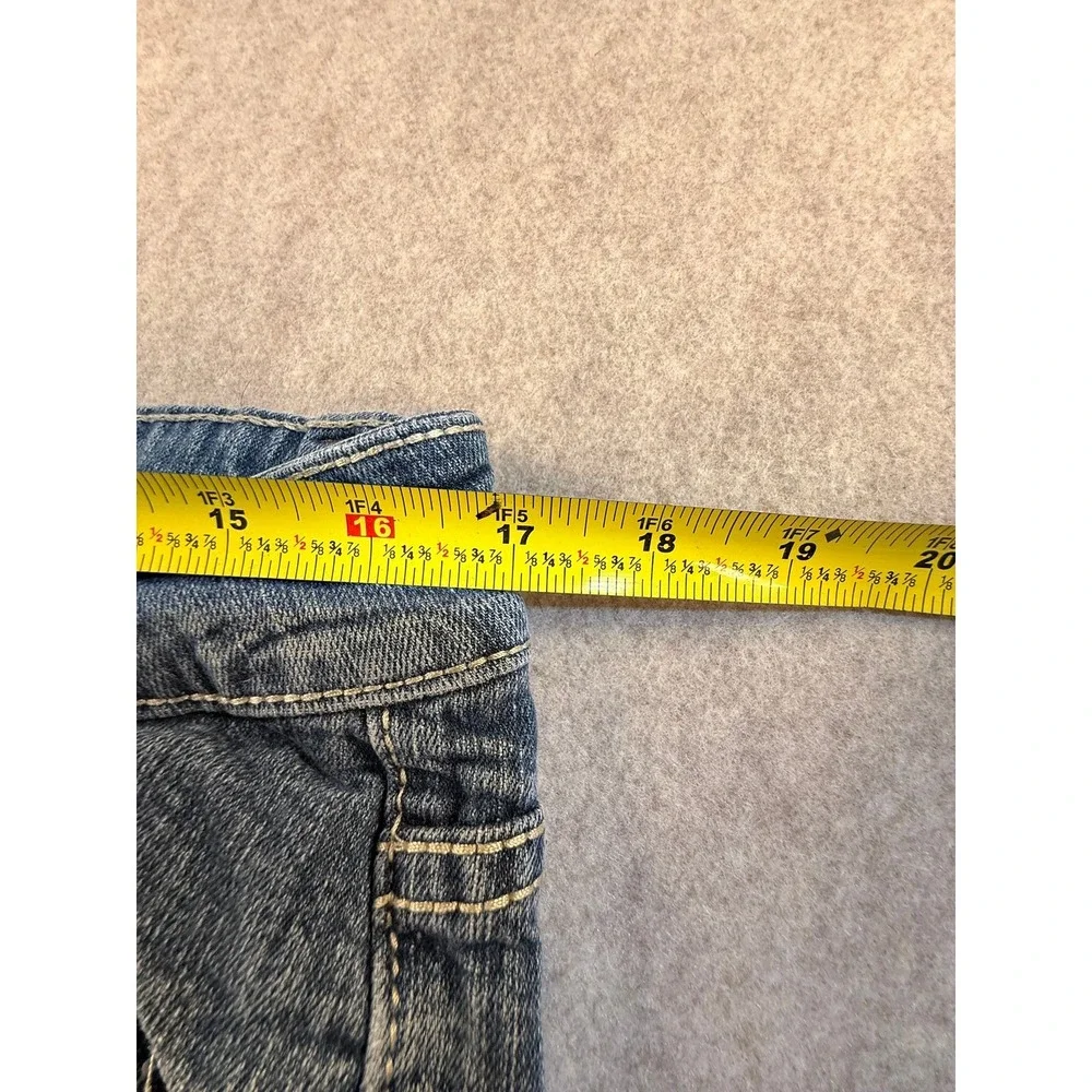 Blue Asphalt Womens Bootcut Jeans Size 13x31 Medium Wash Low Rise Double Button